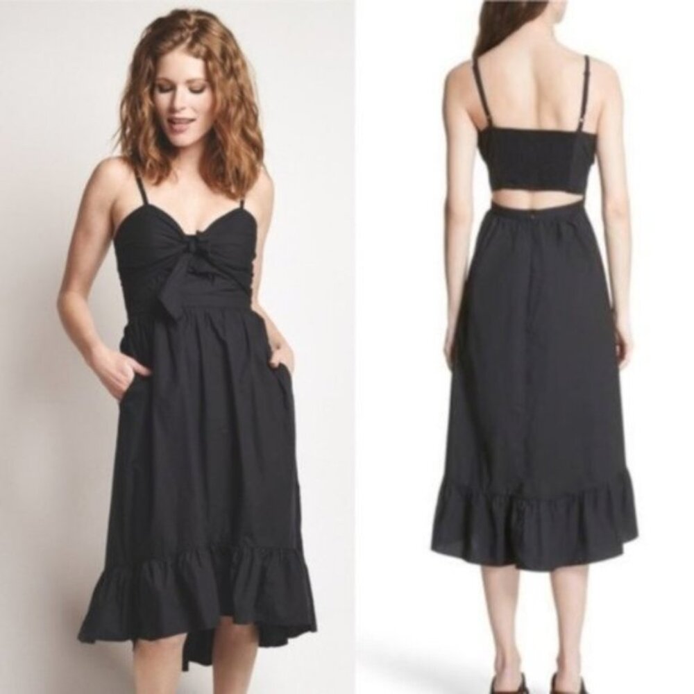 Joie Clorinda Tie Ruffle Dress